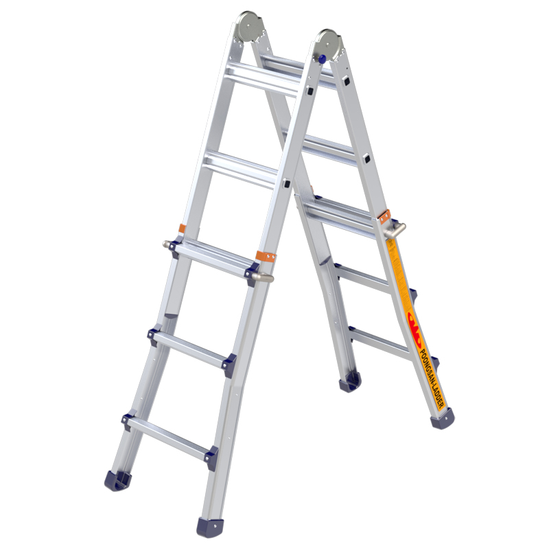 Thang Nhôm Chữ A Rút 1m53 Poongsan PS-43, tải trọng 120kg
