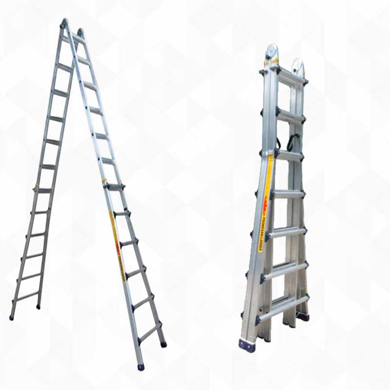 Thang Nhôm Chữ A Rút 3m8 Poongsan PS-47, Tải Trọng 120Kg