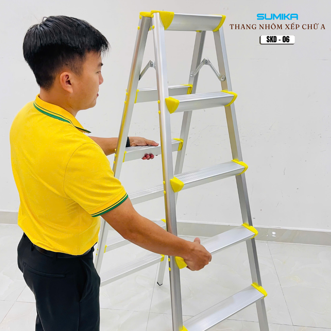 Thang Nh&ocirc;m Dạng Bậc Ghế SUMIKA SKD06 - Gấp Gọn, Bậc Rộng 17cm