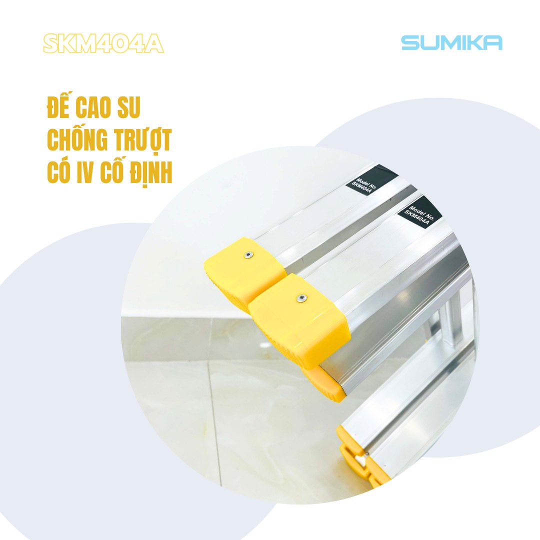 Thang Nhôm Gấp đa Năng SUMIKA SKM404A - Rút Lồng Chữ A, Cao 4.6m, Tải 300kg
