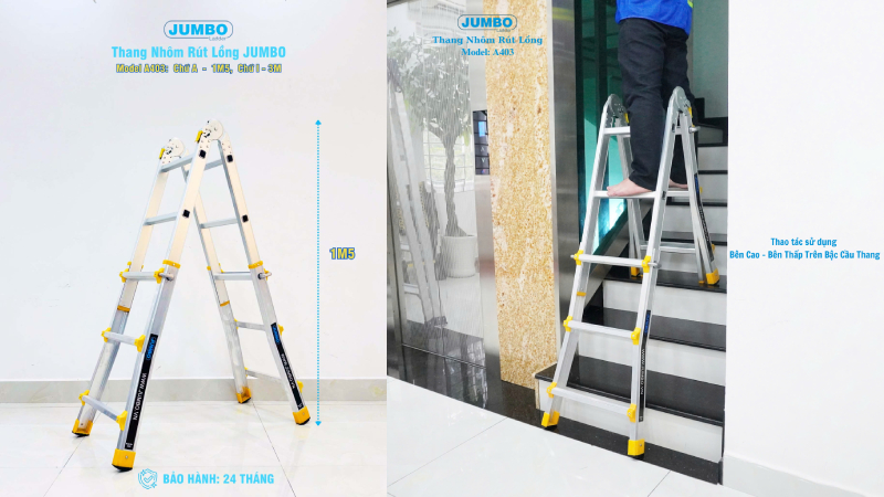 Thang nh&ocirc;m Jumbo tự h&agrave;o l&agrave; d&ograve;ng sản phẩm cao cấp sở hữu độ bền vượt trội