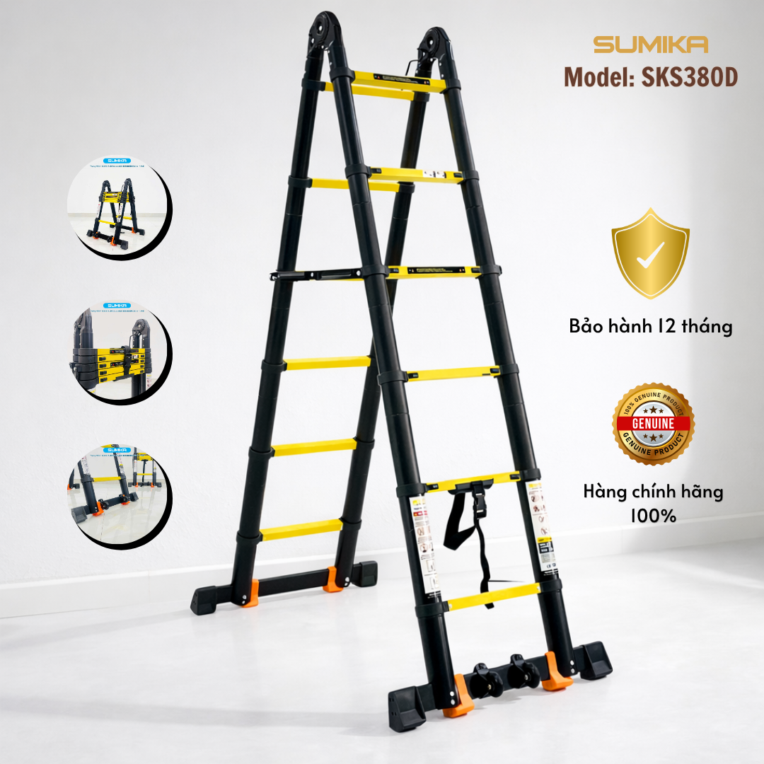 Thang Nh&ocirc;m R&uacute;t Chữ A SUMIKA SKS380D