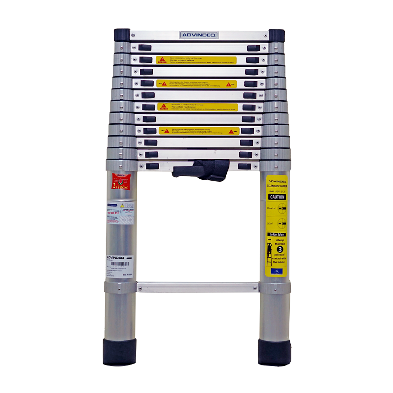 Thang Nhôm Rút Gọn đơn 3,8m Advindeq ADT212F Tải Trọng 150kg
