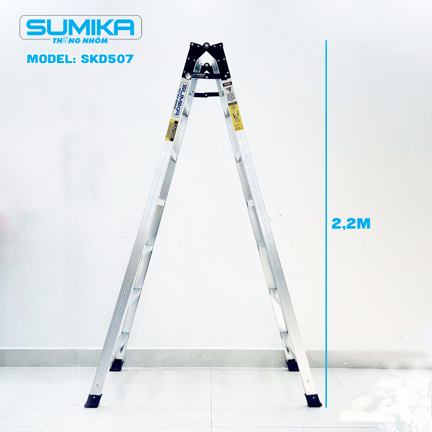 Thang Nh&ocirc;m Xếp Chữ A Sumika SKD507 - Nhẹ Bền, Tải 150kg