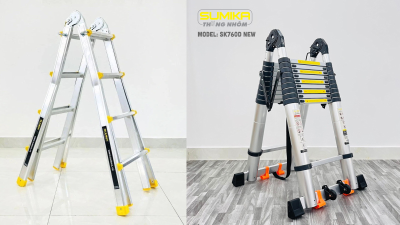 Thang nh&ocirc;m Sumika được thiết kế chắc chắn, bền bỉ v&agrave; đảm bảo an to&agrave;n