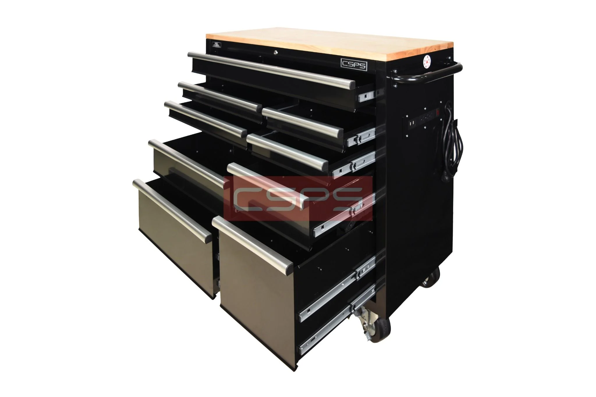 Tủ dụng cụ CSPS 104cm - 10 hộc kéo có mặt ván, VNTC10410B13M