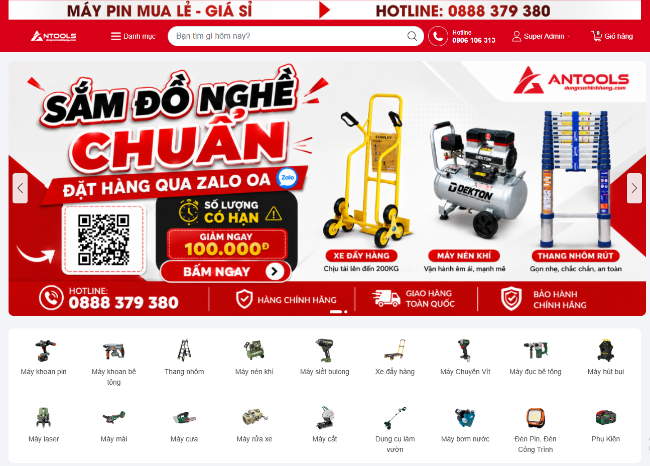 Website Dụng cụ chính hãng An Tools