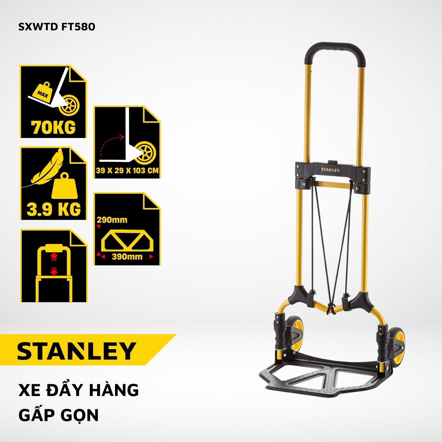 Xe Đẩy Hàng 2 Bánh Stanley FT580
