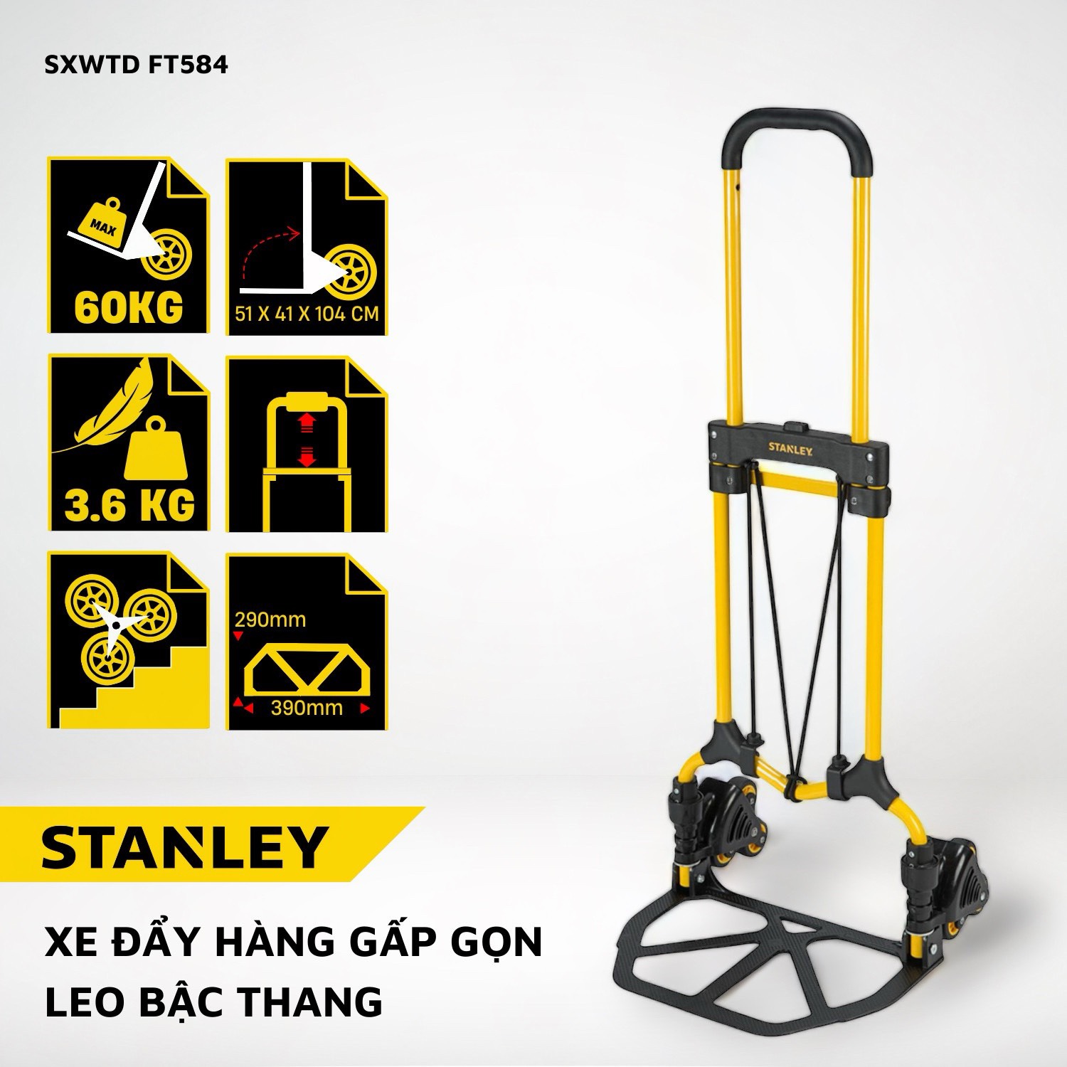 Xe đẩy hàng leo cầu thang Stanley FT584