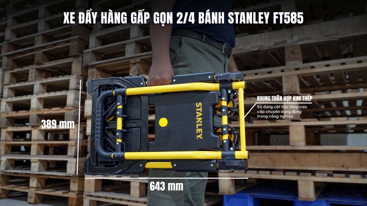 Xe Đẩy Đa Năng Gấp Gọn Stanley FT585 Chính Hãng, Tải Trọng 70/137Kg