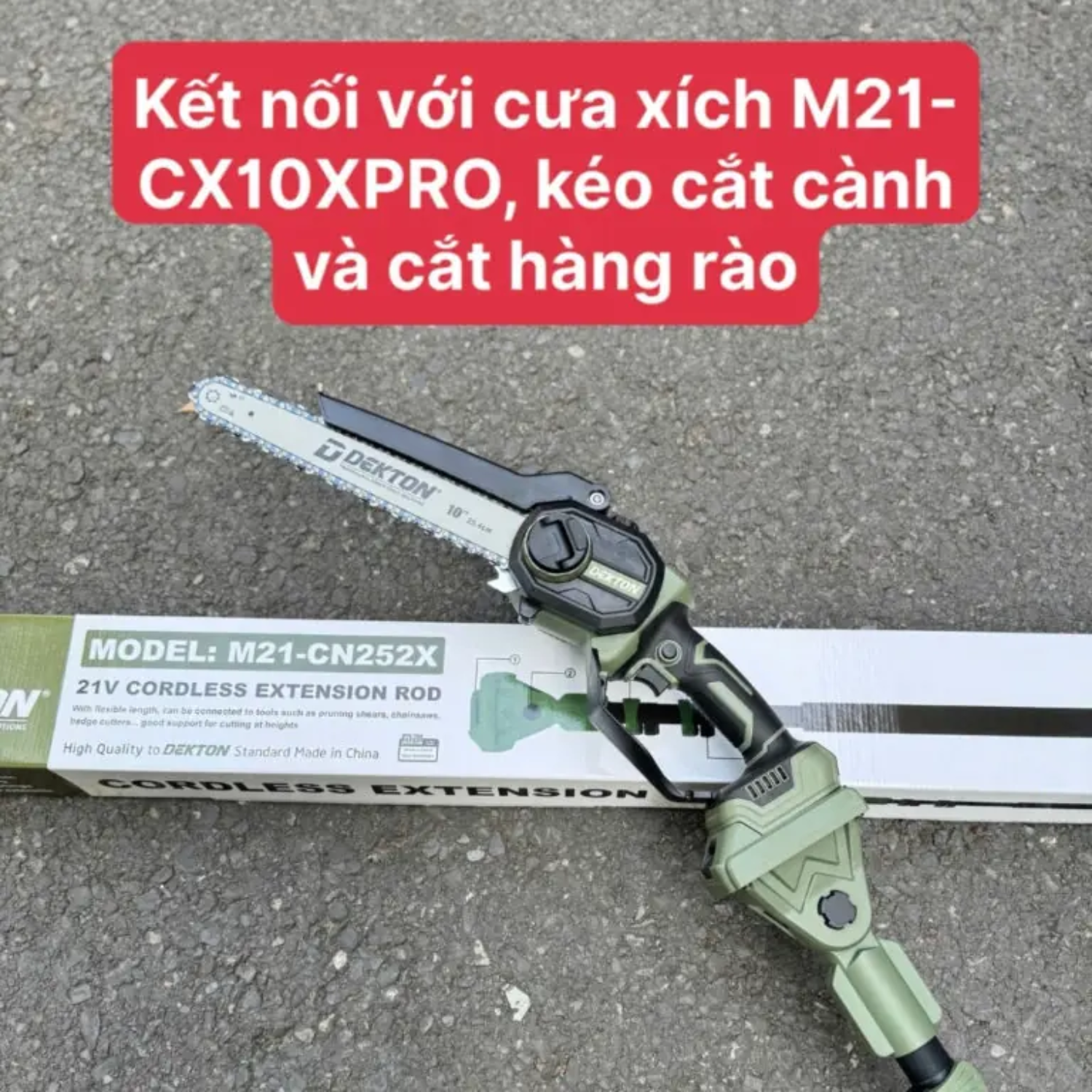 Cần Nối Dài 252cm Dekton M21-CN252X 21V Màu Olive