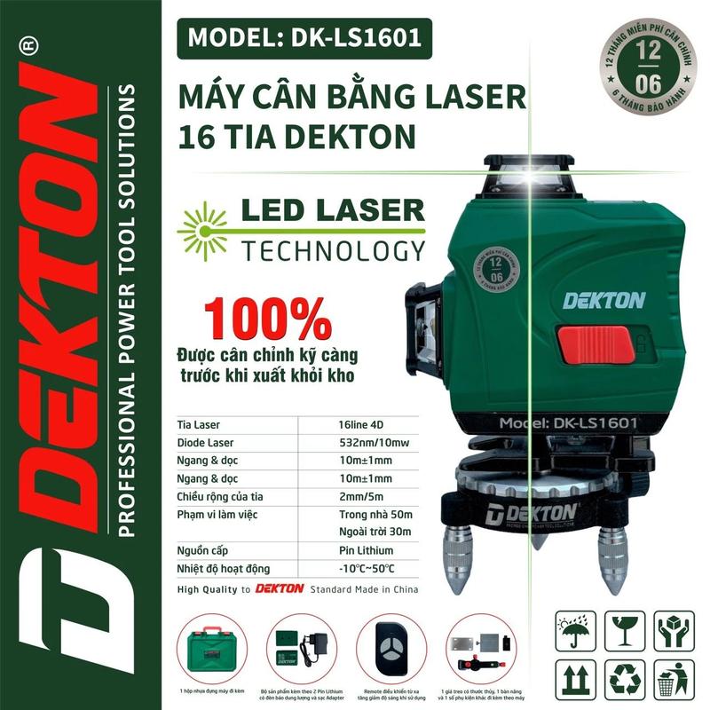 Máy Cân Bằng Laser 16 Tia DEKTON DK-LS1601