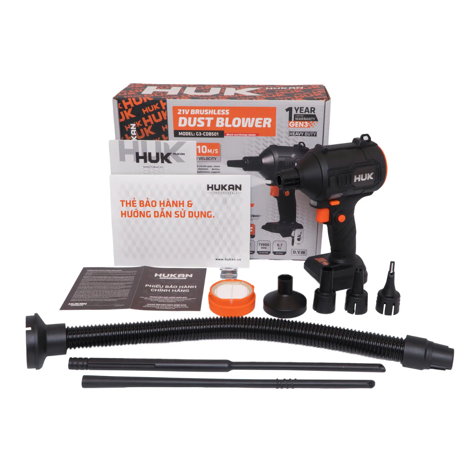 Thân Máy Thổi Bụi Pin Gen 3 HUKAN G3-CDB501 Chính Hãng Giá Rẻ, Tốc Độ 210 M/s