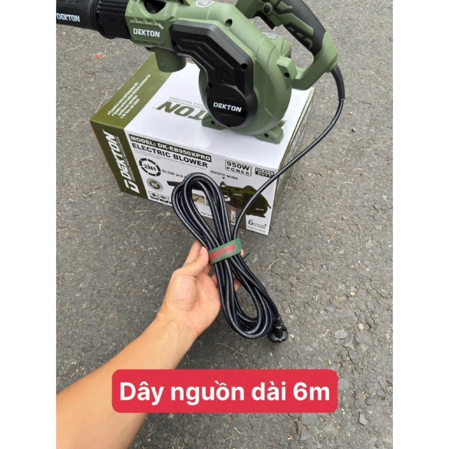 Máy Thổi Bụi 2 Chức Năng DEKTON DK-EB950XPRO, Công Suất 950W, 7 Cấp điều Chỉnh Tốc độ