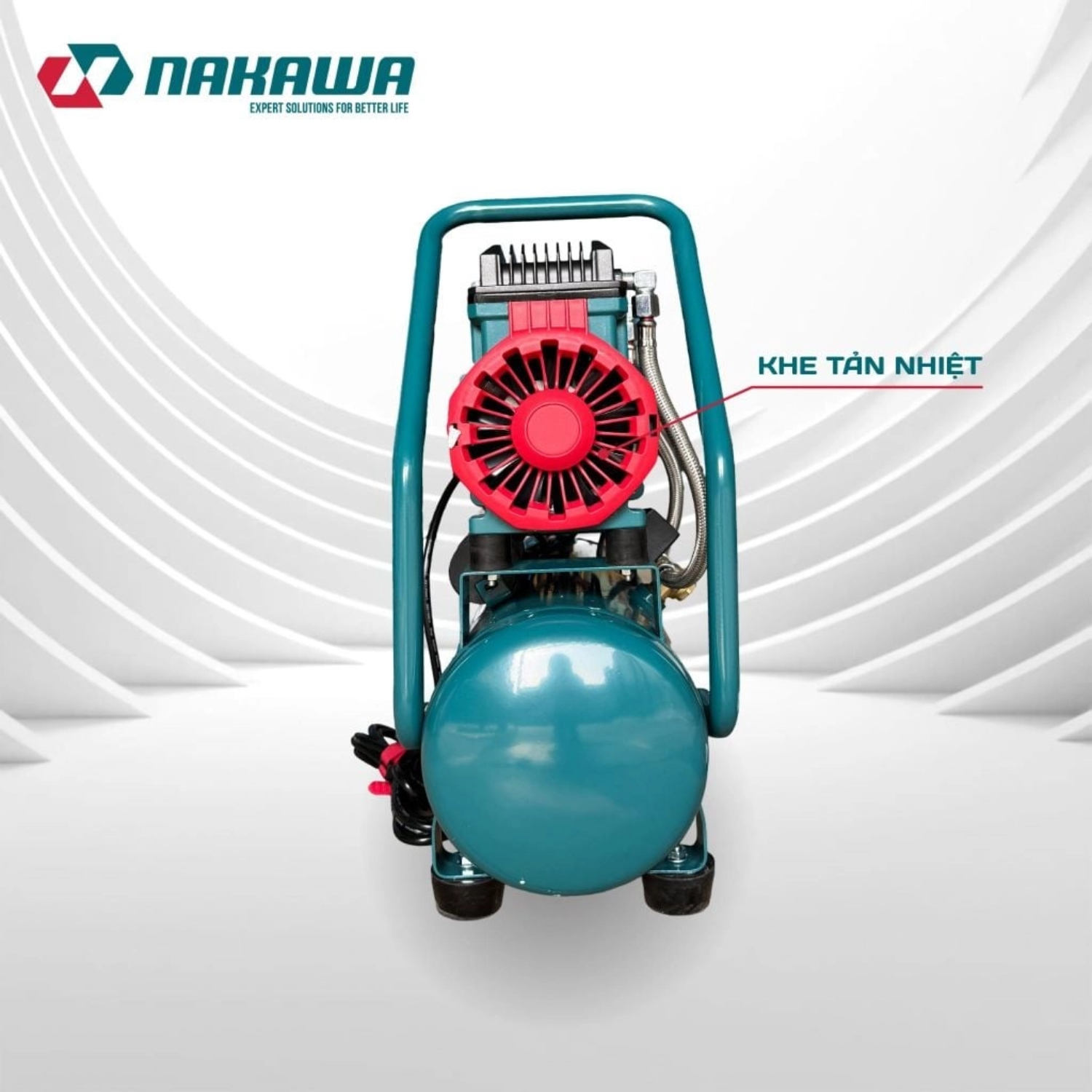 Máy Nén Khí Không Dầu 16L Nakawa NK-28H16L, Công Suất 2.8 HP, Bảo Hành 9 Tháng Chính Hãng