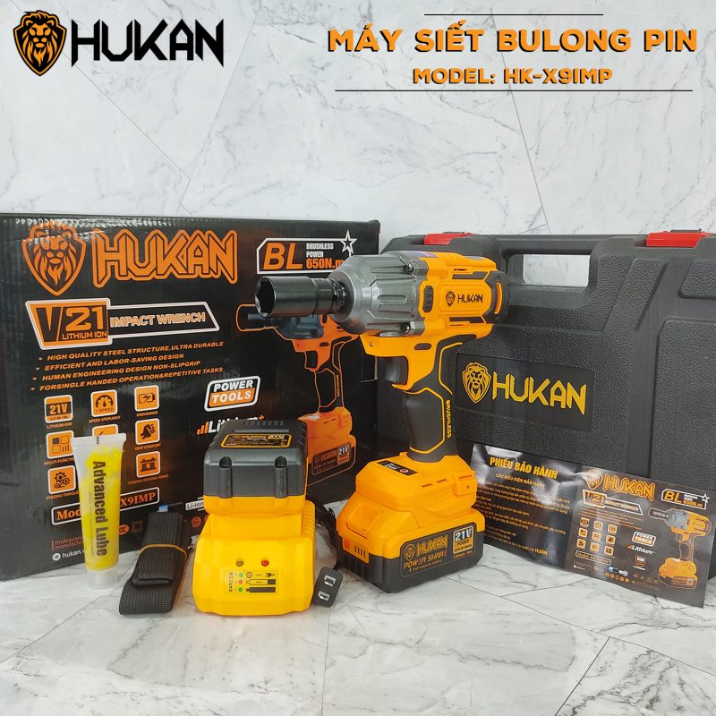 Bộ Máy Siết Bulong HUKAN Dùng Pin HK-X9IMP