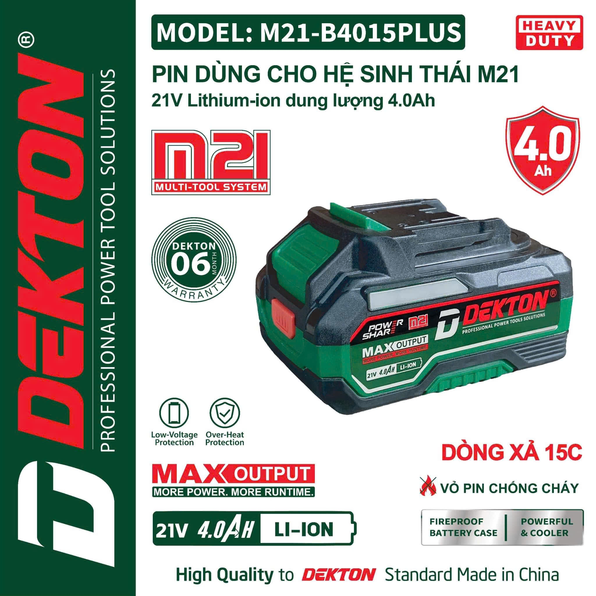 Pin Dekton M21-B4015Plus
