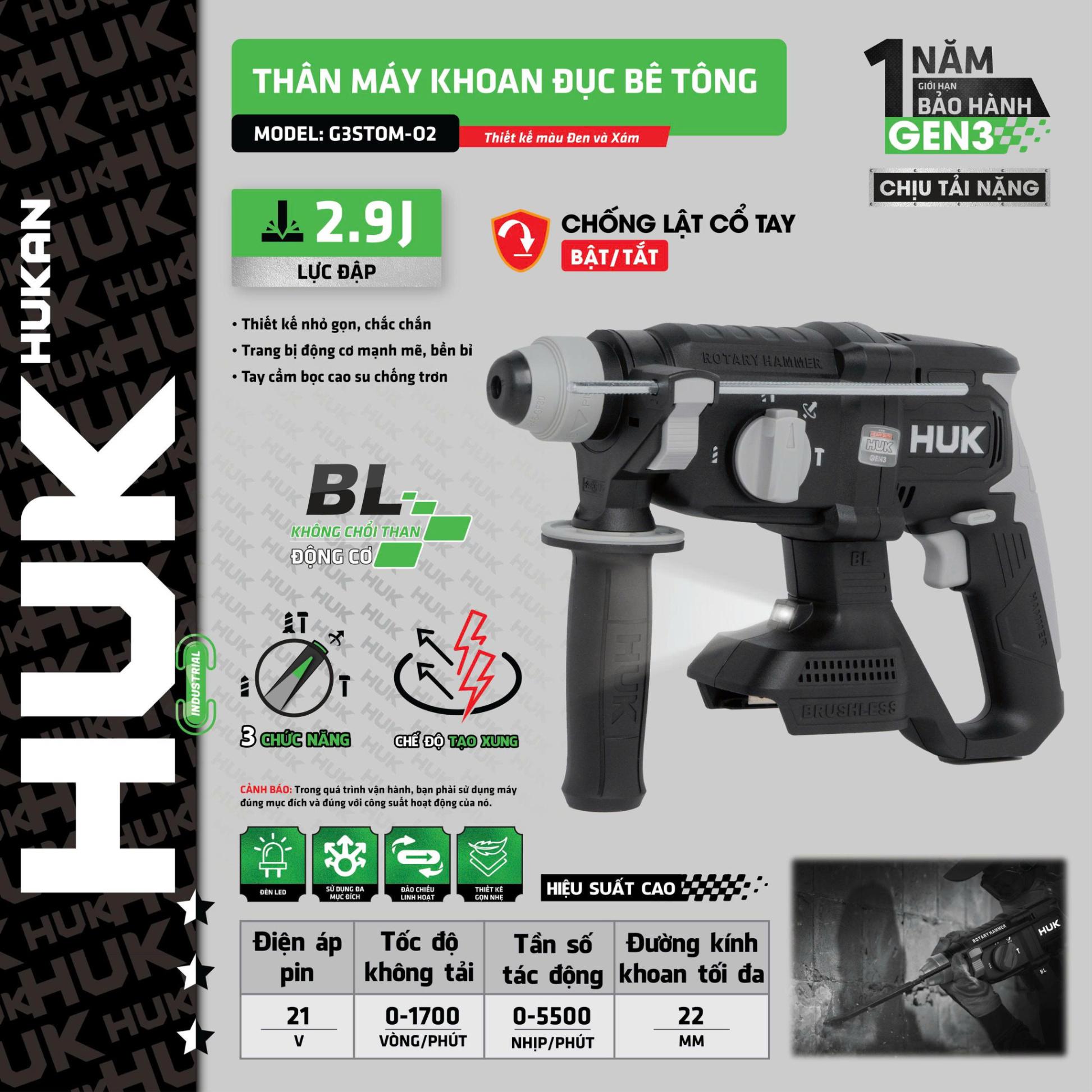 THÂN MÁY KHOAN ĐỤC BÊ TÔNG G3STOM-O2