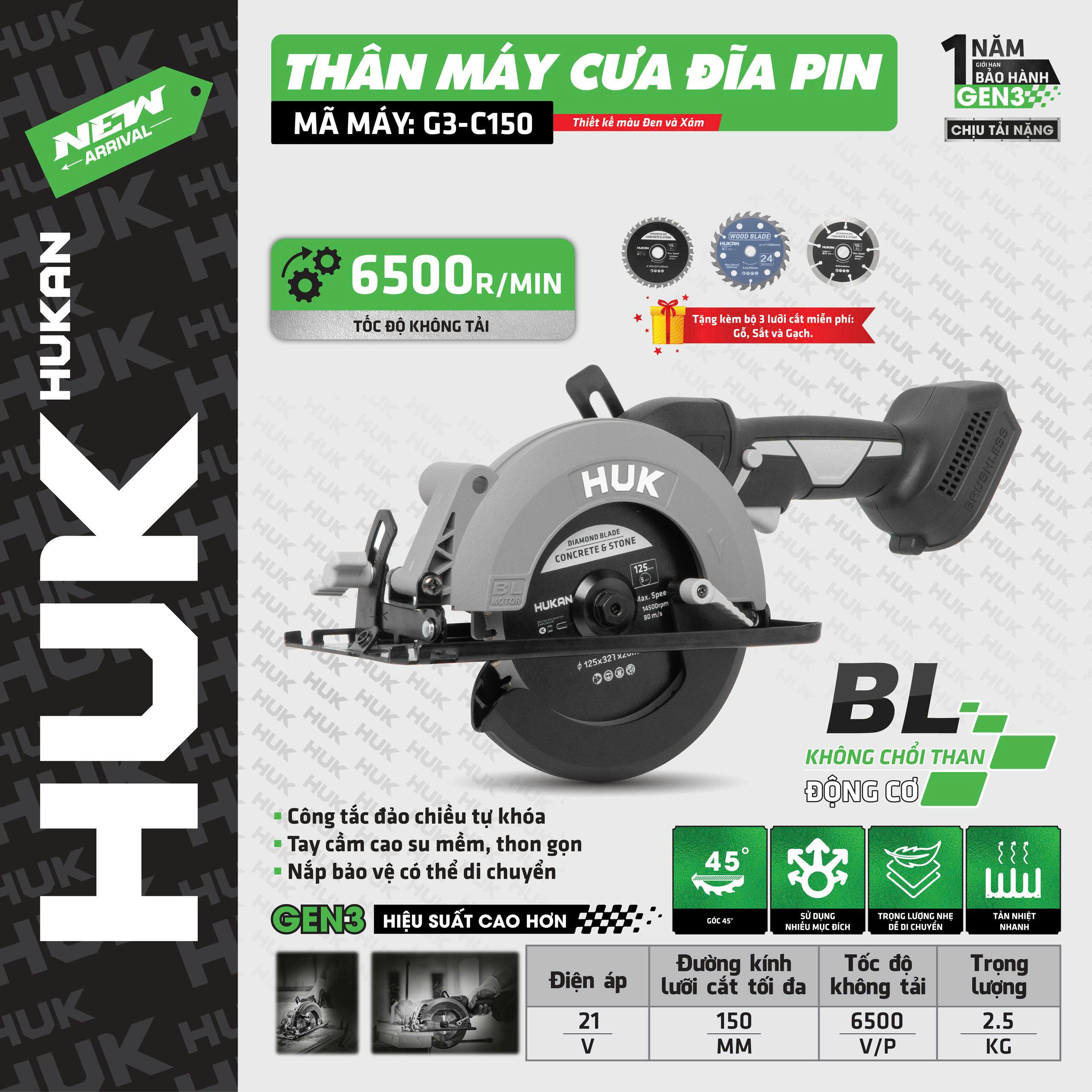 THÂN MÁY CƯA ĐĨA (GEN3) - F BODY G3-C150