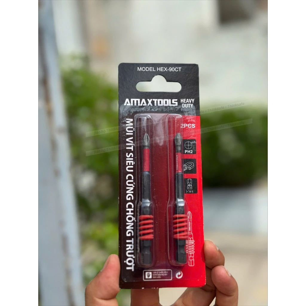 Mũi Vít Dài 90mm Amaxtools HEX-90CT ( Bộ 2 Cây ) Chính Hãng