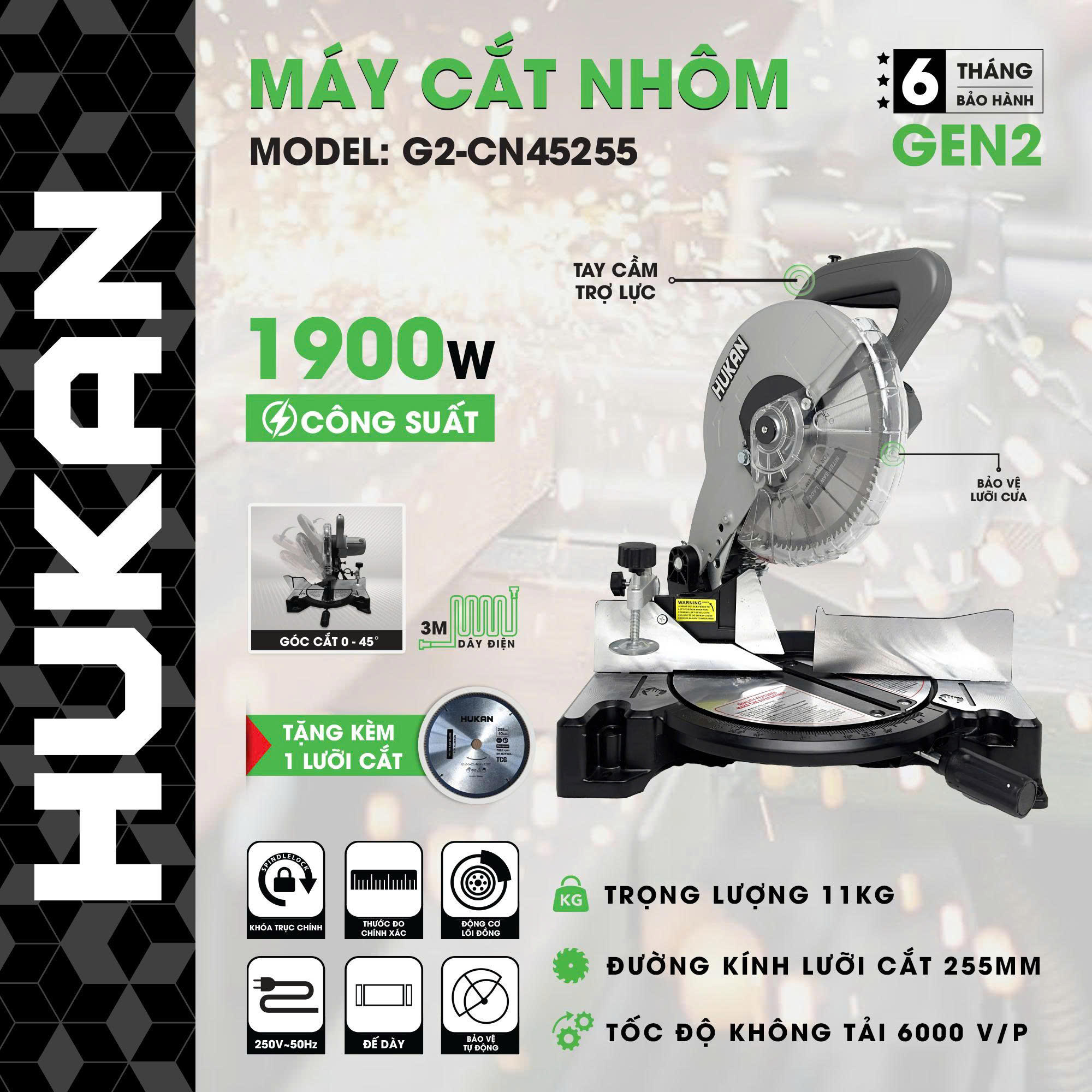Máy Cắt Nhôm (GEN 2) G2-CN45255