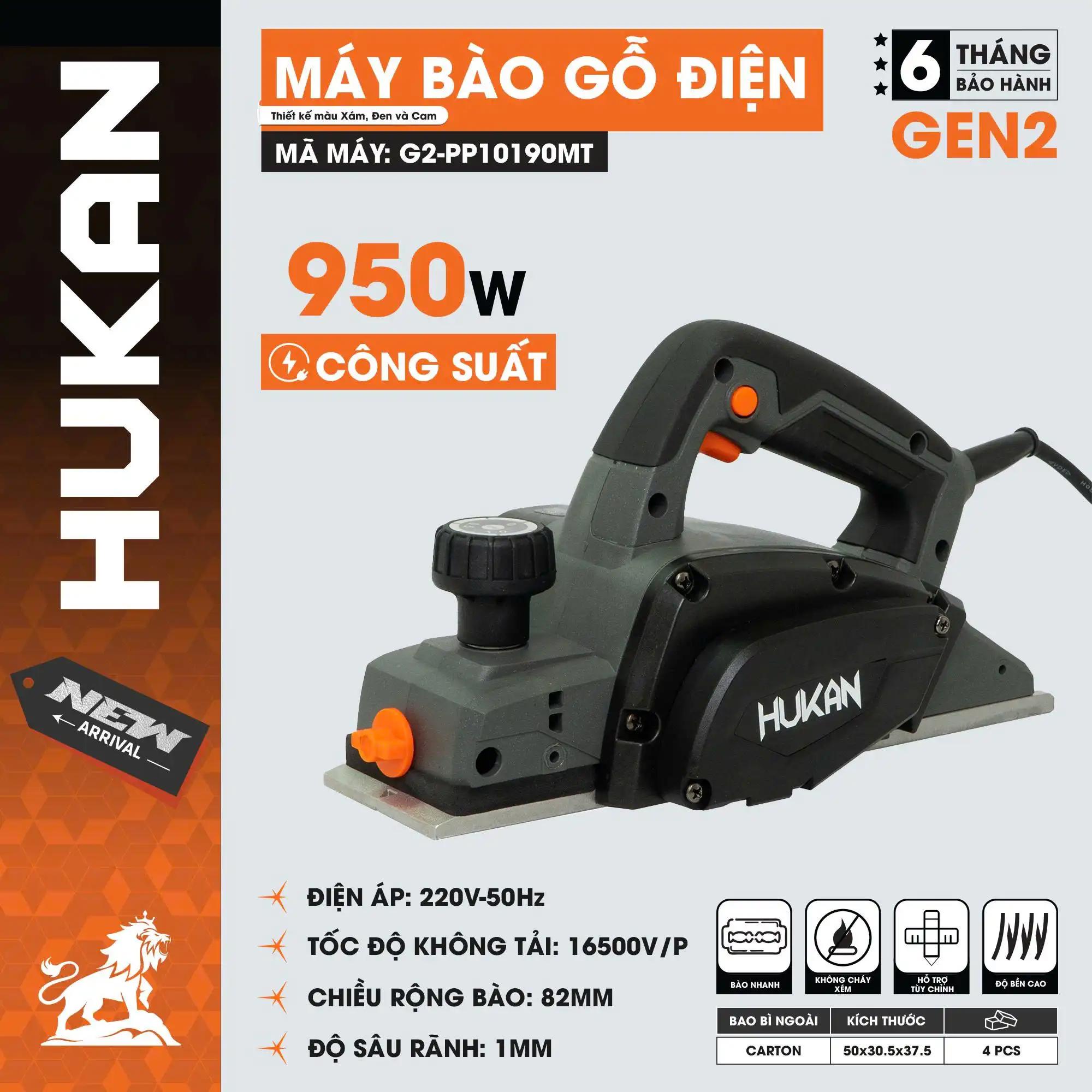 Máy Bào Gỗ Dùng Điện 220V Hukan (GEN2) G2-PP10190MT