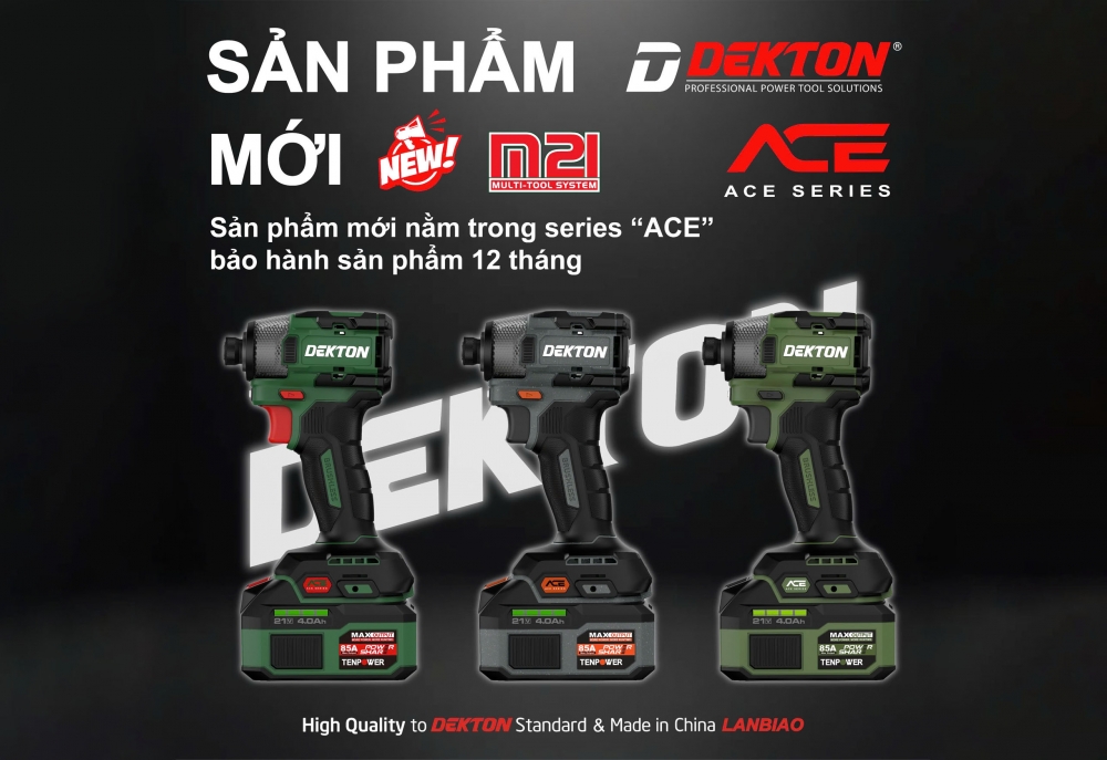 Máy Chuyên Vít Pin 21V Động Cơ Không Chổi Than DEKTON M21-CV250PROMAX