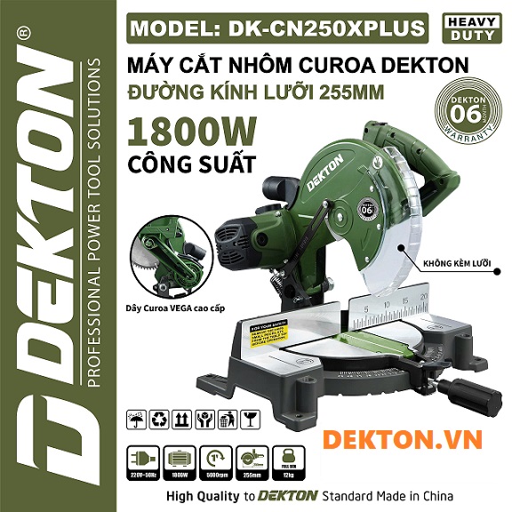 Máy Cắt Nhôm Dekton DK-CN250XPLUS 1800W