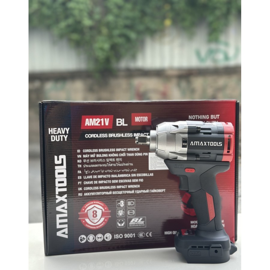 Máy Siết Bulong AMAXTOOLS Pin Phổ Thông 21V ABL96012SM Lực Siết Lớn 960Nm Đầu 1/2