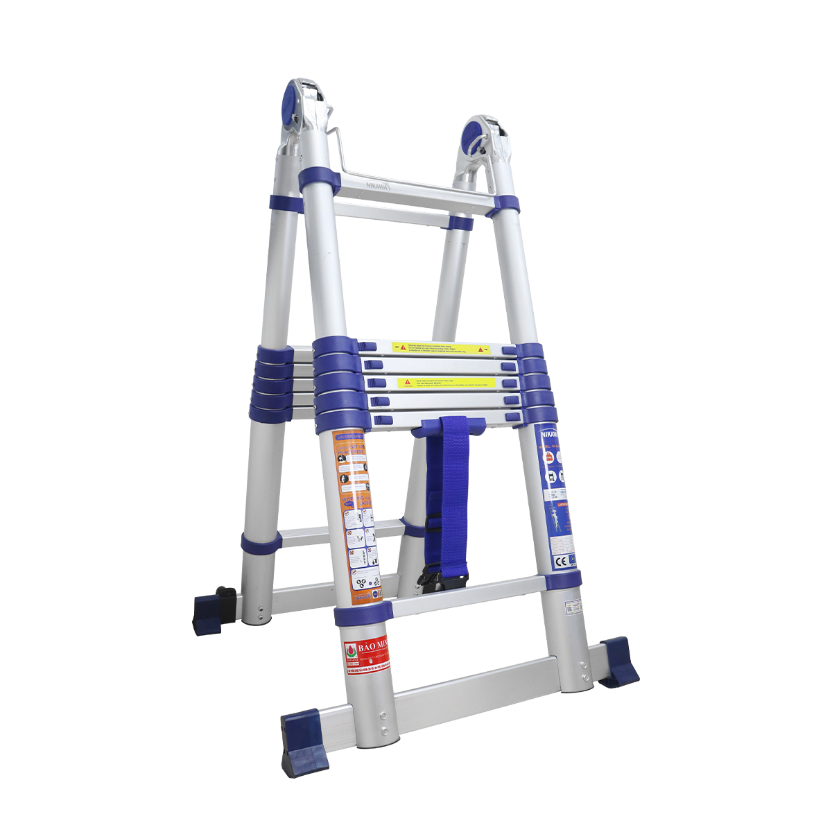 Thang Nhôm Rút Đôi Chữ A 4.4M 7 Bậc Nikawa NK-44AI-Pri