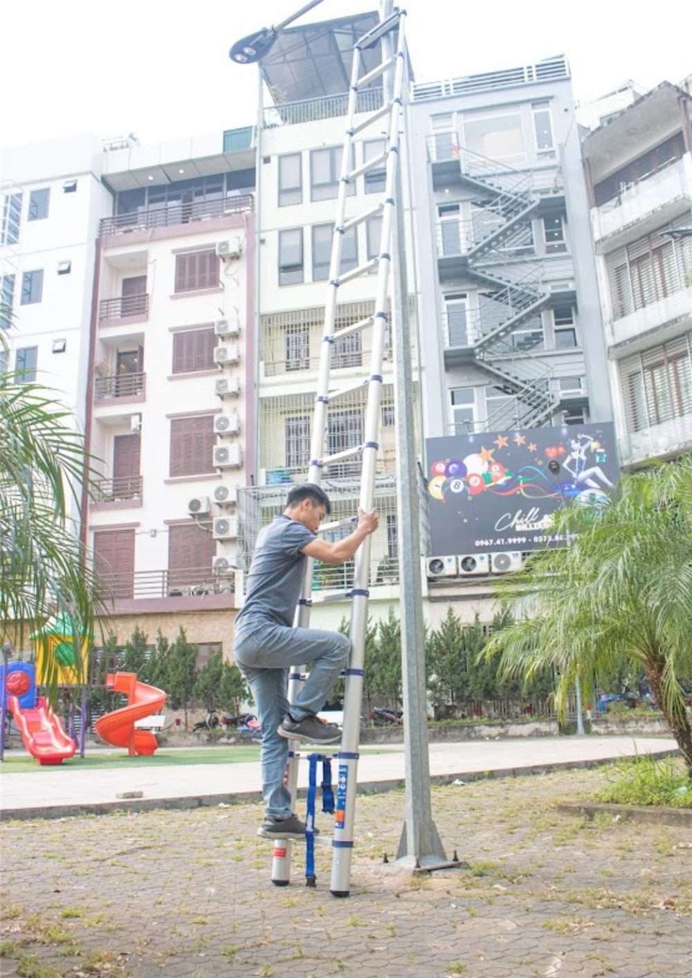 Thang Nhôm Rút Đơn 5m4 Nikawa NK-54