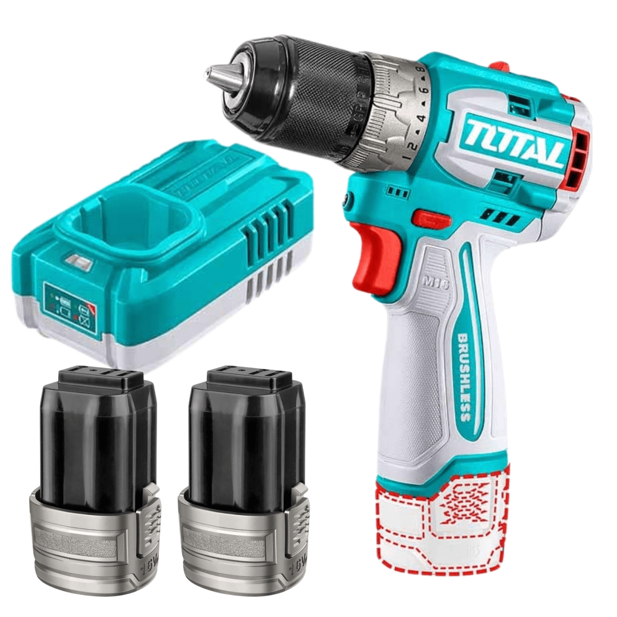 Combo Máy Khoan Pin 16V Total TOSLI240786