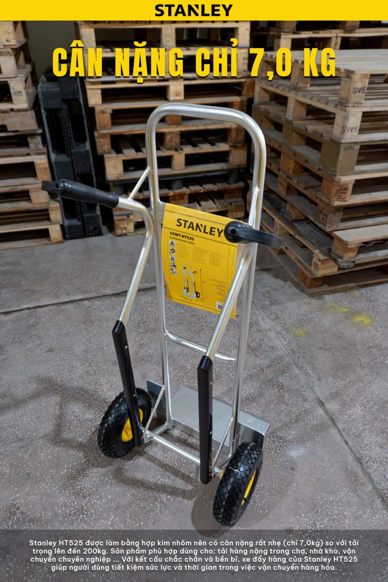 Xe đẩy Hàng 2 Bánh Stanley HT525, Tải Trọng 200kgs