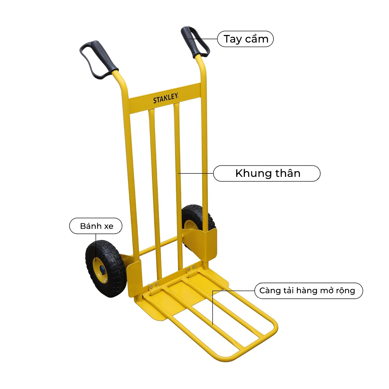 Xe đẩy Hàng 2 Bánh Stanley-USA HT535, Tải Trọng 200kgs
