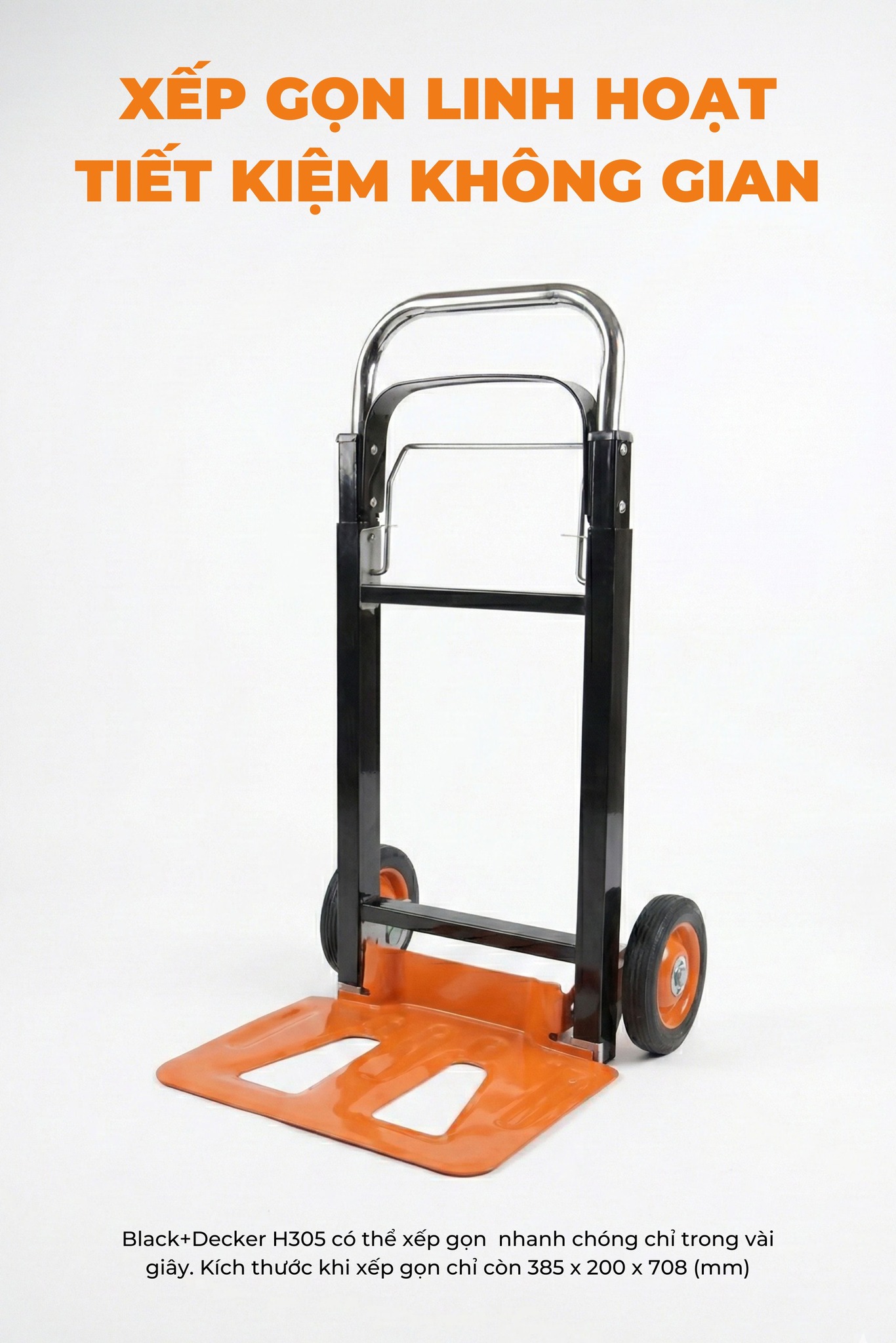 Xe đẩy Hàng 2 Bánh Cao Cấp Black And Decker H305 - Tải Trọng 90/100kg