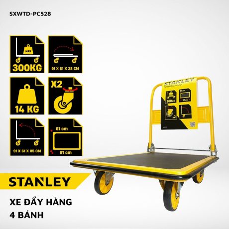 Xe đẩy Hàng 4 Bánh Gấp Gọn Stanley PC509, Tải Trọng 250kg
