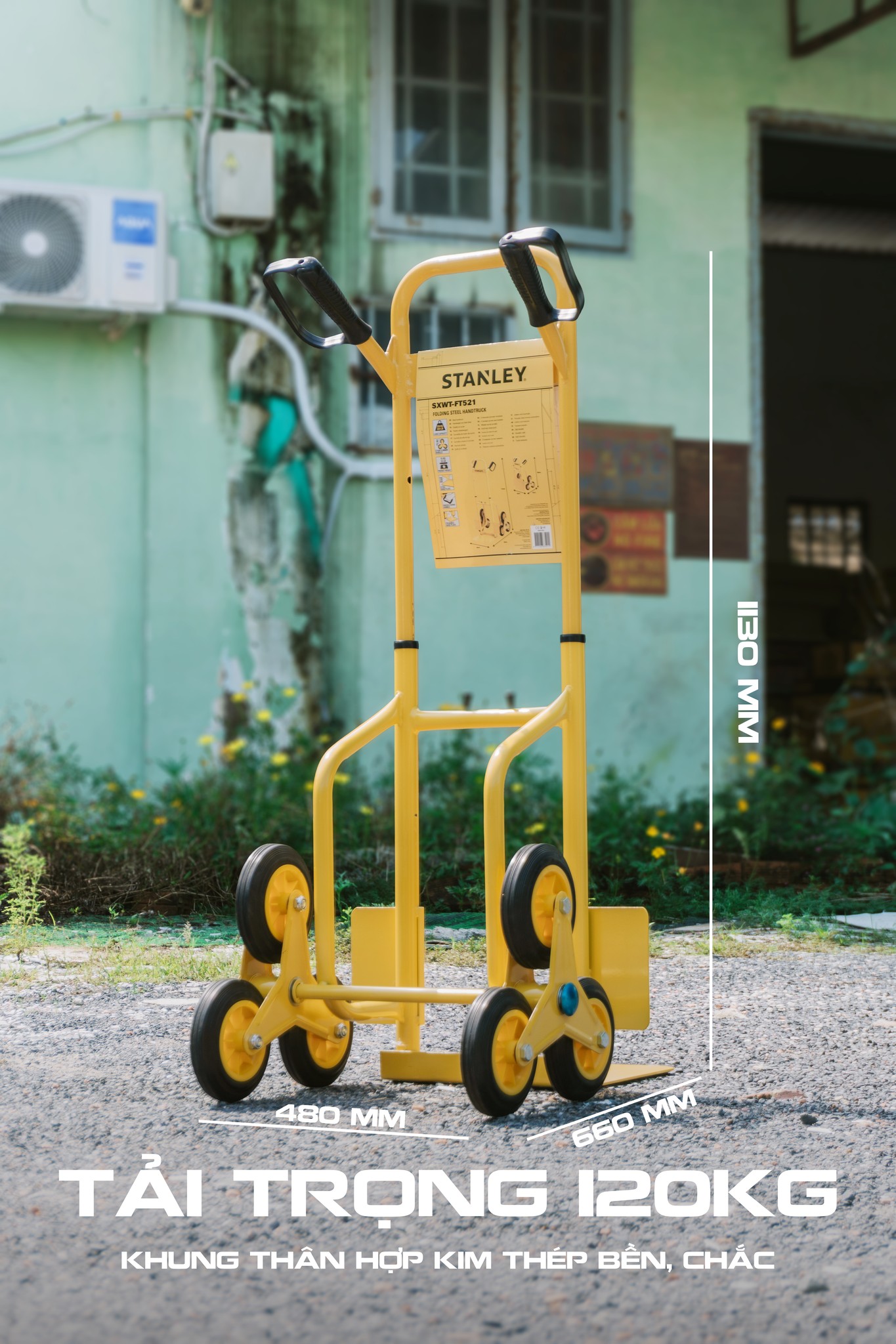 Xe đẩy Hàng Leo Bậc Thang Stanley FT521, Tải Trọng 120kgs