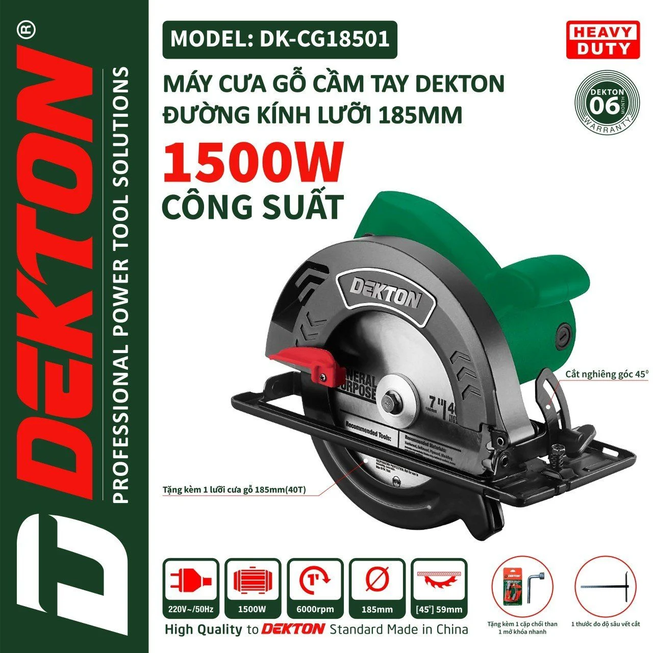 Máy Cưa Gỗ DEKTON DK-CG18501
