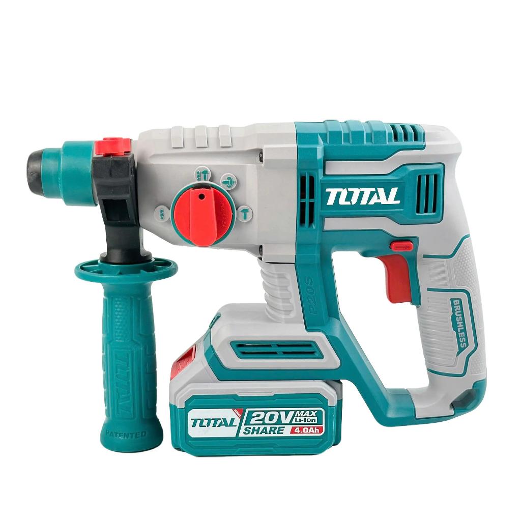 MÁY KHOAN ĐỤC BÊ TÔNG DÙNG PIN TOTAL 20V KO CHỔI THAN TRHLI2201/TRHLI20208