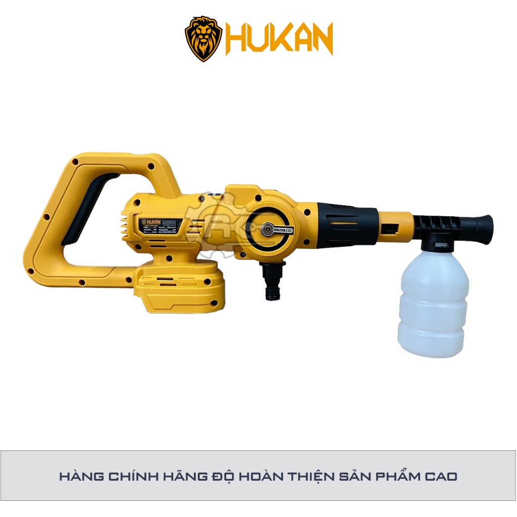 Máy Rửa Xe Pin Hukan HK-PW3828BL Động Cơ Không Chổi Than Dễ Dàng Vệ Sinh Nhà Cửa, điều Hoài, Tưới Cây