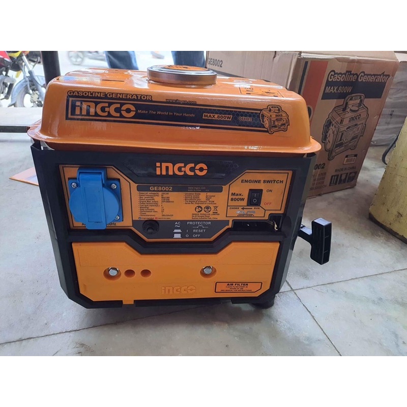 MÁY PHÁT ĐIỆN 800W DÙNG XĂNG PHA NHỚT INGCO GE8002
