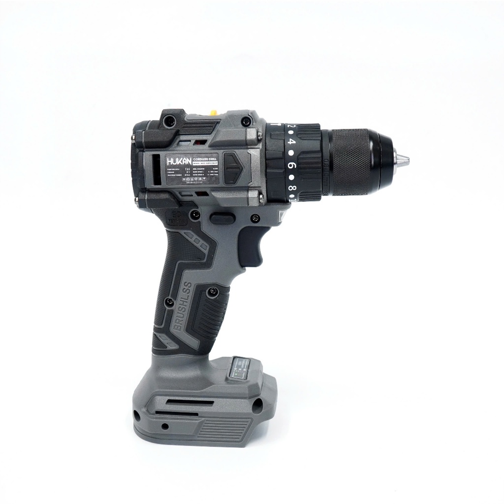 Máy Khoan Pin HUKAN HM21-G2MK1065P, 3 Chức Năng, Không Chổi Than, 10mm, Có Khóa Trục