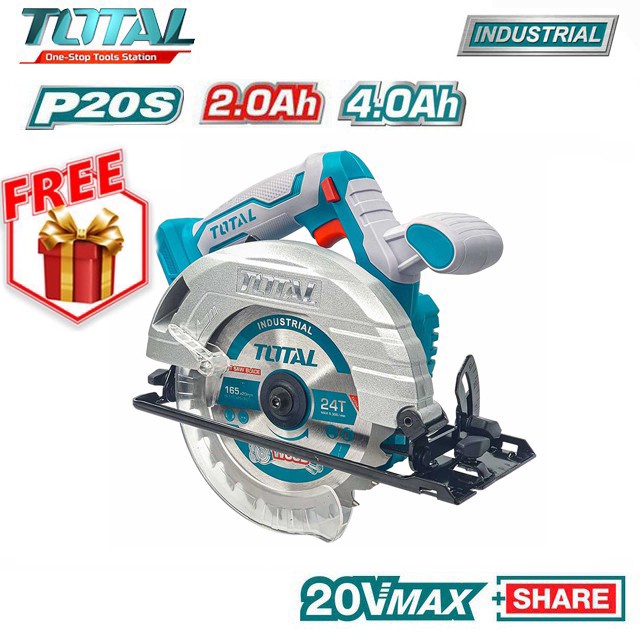 Máy Cưa đĩa Tròn 165m Dùng Pin Total 20V TSLI1651 ( Không Kèm Pin Và Sạc )