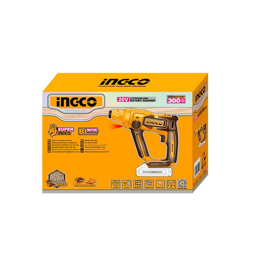 Máy Khoan Bê Tông 2 Chức Năng Dùng Pin 20V Ingco CRHLI201681/CRHLI20168