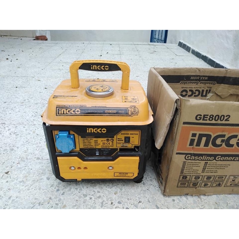 MÁY PHÁT ĐIỆN 800W DÙNG XĂNG PHA NHỚT INGCO GE8002