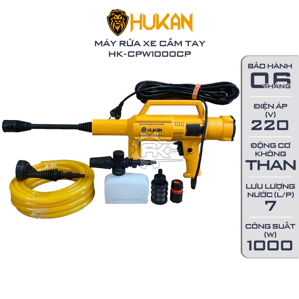 Máy Rửa Xe HUKAN HK-CPW1000CP, Công Suất 1000W, Áp Suất 75 Bar