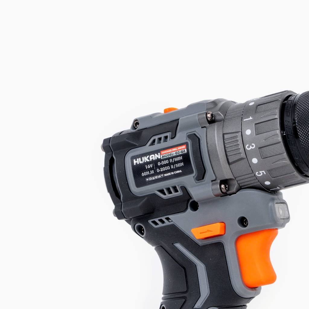 Máy Khoan Pin HUKAN G2-Q8, Không Chổi Than 60Nm 3 Chức Năng 13mm Có Khóa Trục 20 Cấp Trượt