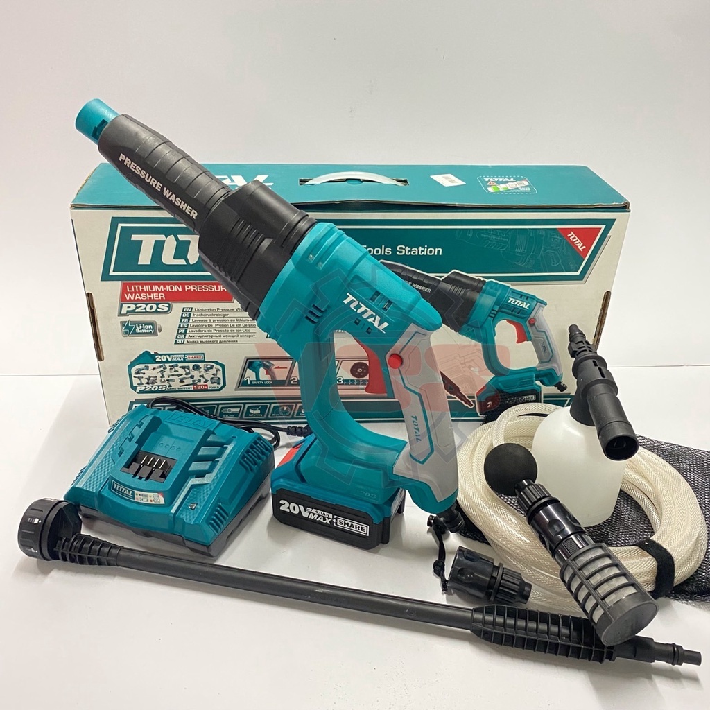 Máy Xịt Rửa Xe áp Lực Cao Dùng Pin (20V 4.0A/h) Total TPWLI20084