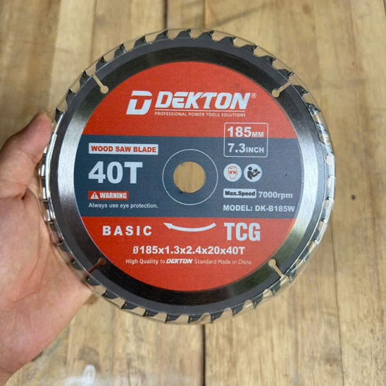 Lưỡi Cắt Gỗ 40 Răng 7000V/P Dekton DK-B185W