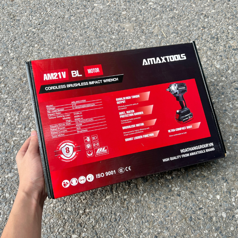 Máy Bắn Bulong Không Chổi Than Dùng Pin Amaxtools ABL65012SM-PRO